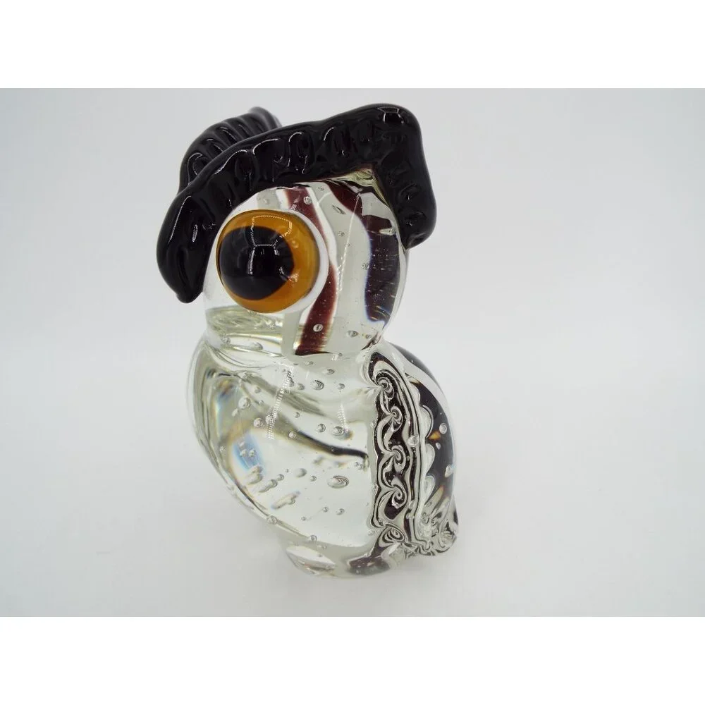 Art Glass Owl Figurine 5.5